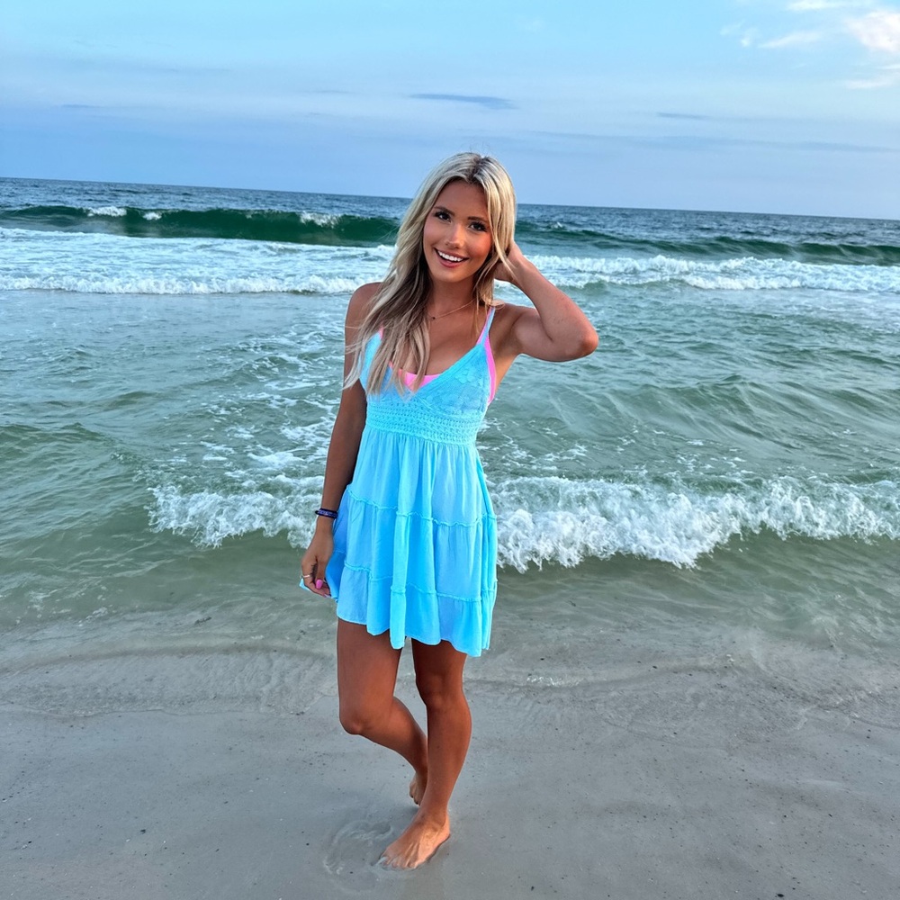 Blue Sundress/cover up from a boutique in gulf shores size small